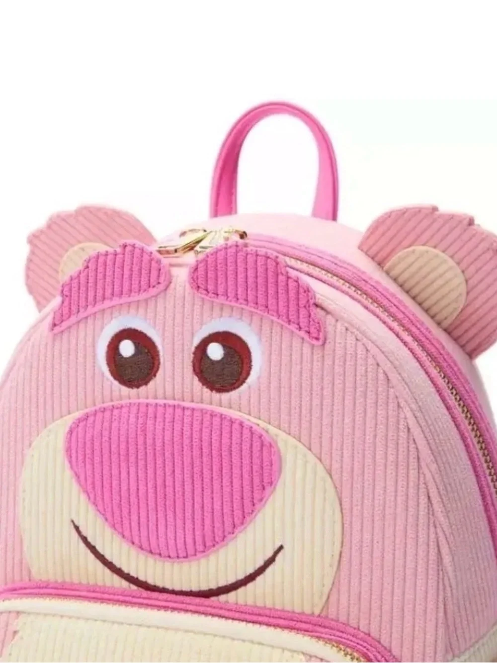 Loungefly Disney Toy Story Lotso Mini Backpack Corduroy Strawberry Scented NWT